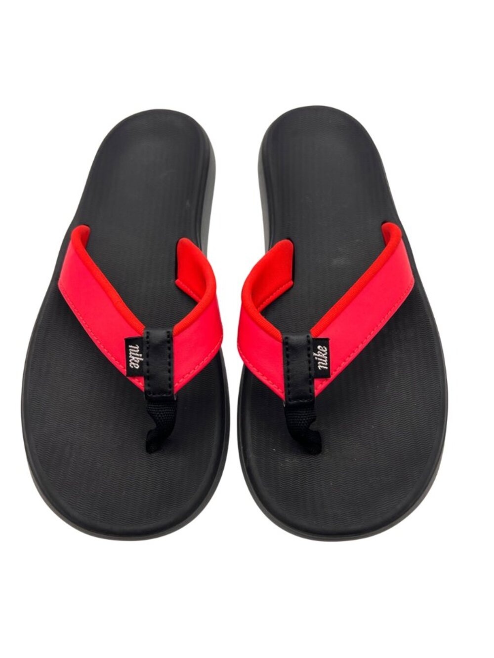Nike Flip-Flops Black & Red Womens Size 6 Comfortable Casual Sandals Slides 2018 - Picture 6 of 10